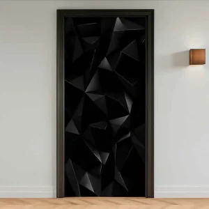 3d svarta block klistermärke för dörr risnedsättning