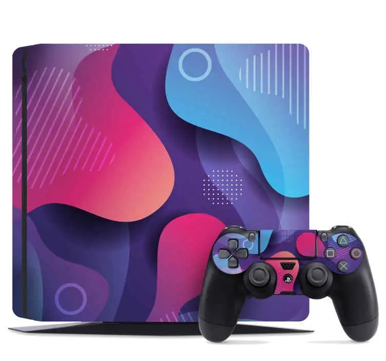 Färgrik formad bakgrund playstation 4 dekal Snabb frakt