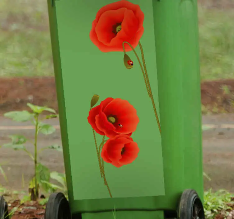 Vallmo dekal för blommabehållare Säker betalning