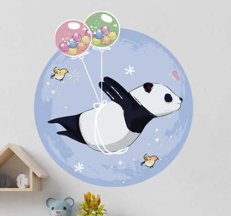 Expressleverans Flygande panda illustration väggkonst