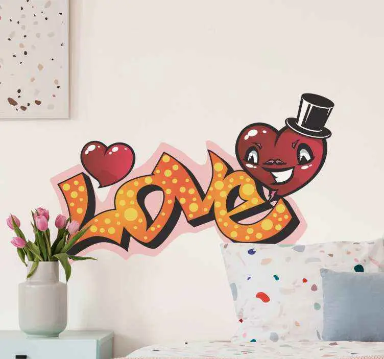 älskar graffiti bubbla urban dekal Bästa pris