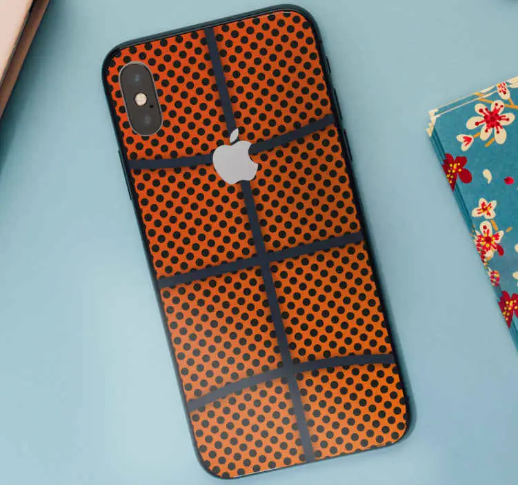 Orange basket realistisk textur iphone dekal Sista chansen