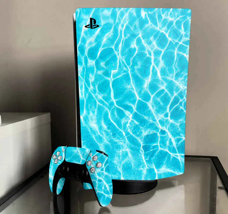 Blå pool playstation 5 dekal Populärt val
