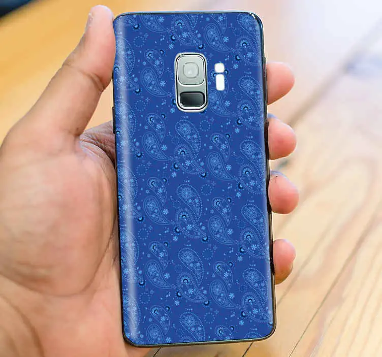 Fynd Blå paisley samsung dekal