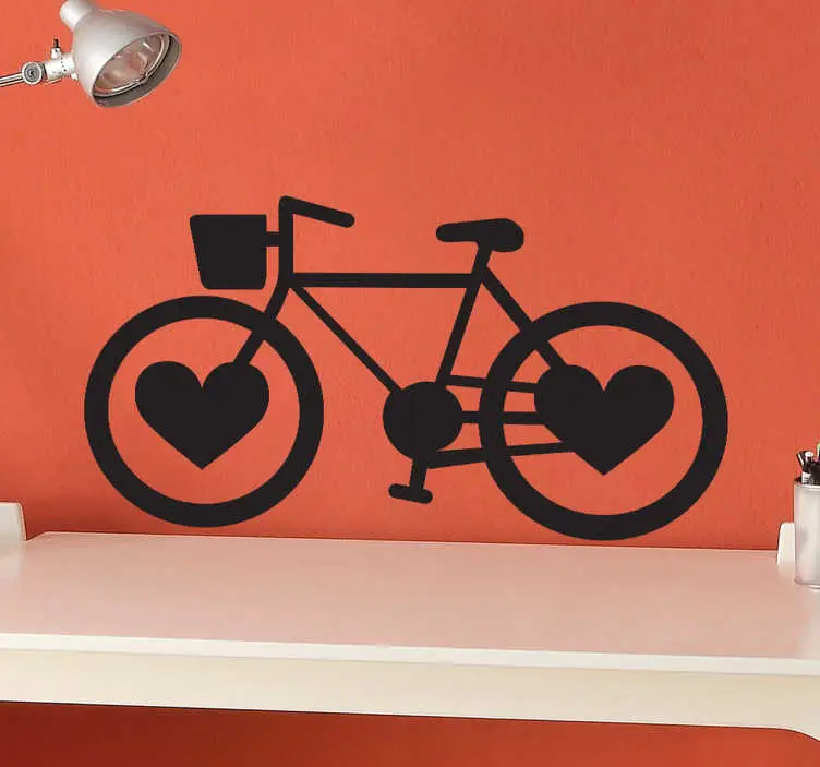 Kärlek hjärta cykel hjul dekal Säker betalning
