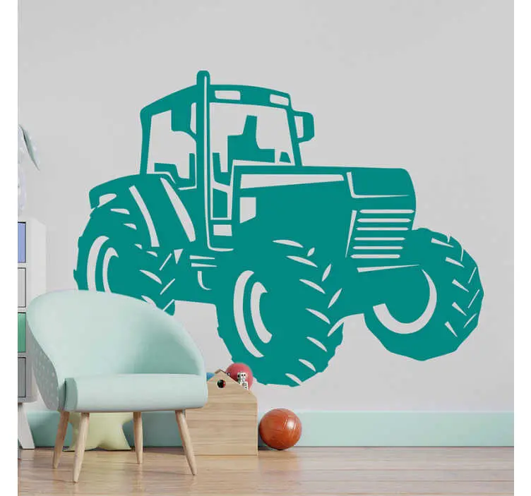 Expressleverans Zetro traktor illustration väggkonst