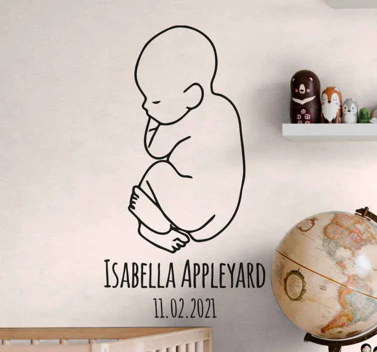 Minimalistiska personliga dekaler för babyfolk Snabb frakt