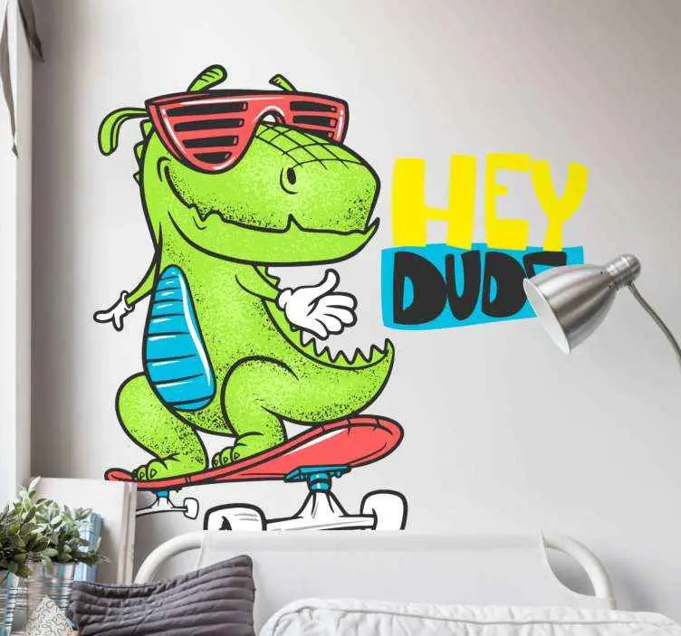 Cool dinosaur drake väggdekal Handla nu
