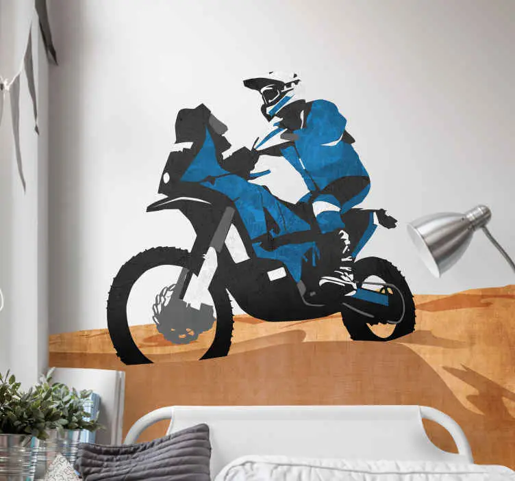 Beställ nu Pilot i öken motorcykel dekal