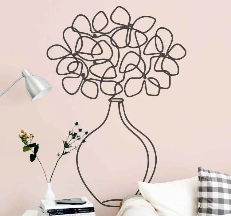 Begränsat antal Minimalistisk blomma vas blomma vägg inredning