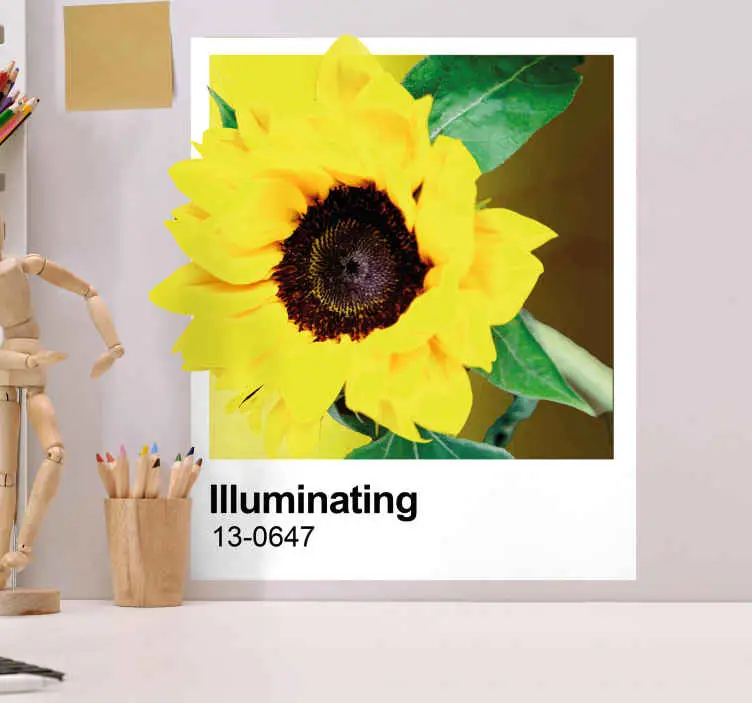 Nyhet Pantone upplyst blomma väggdekor