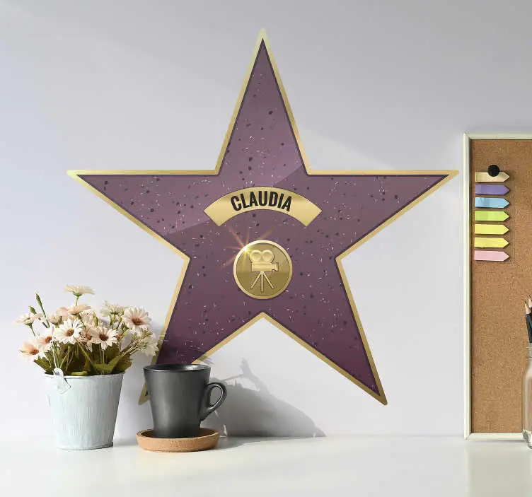 Erbjudande Namngivna walk of fame stjärnbiodekal