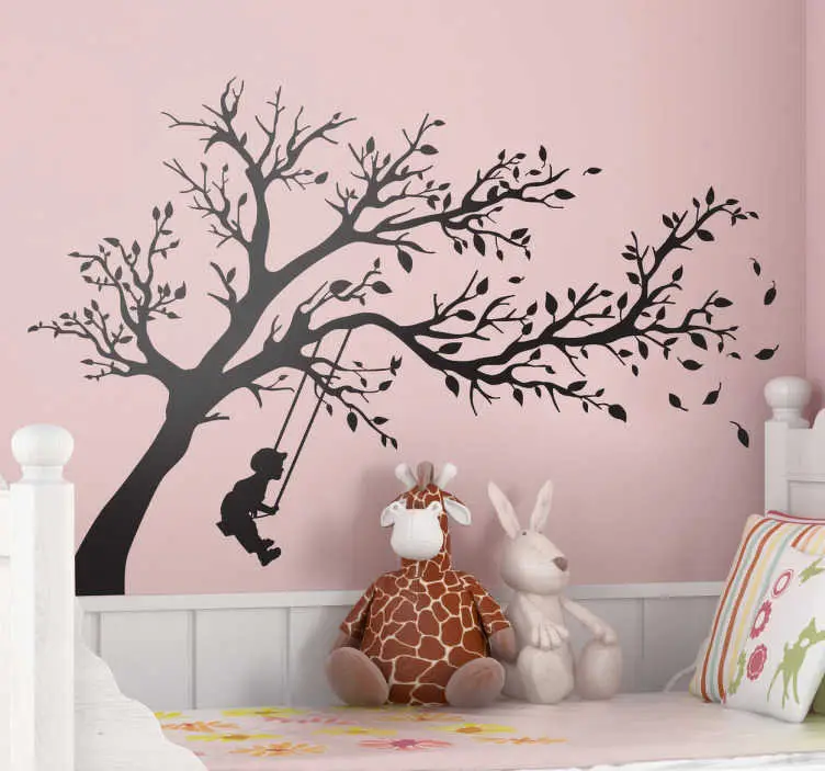 Barn swing tree wall sticker Fynd