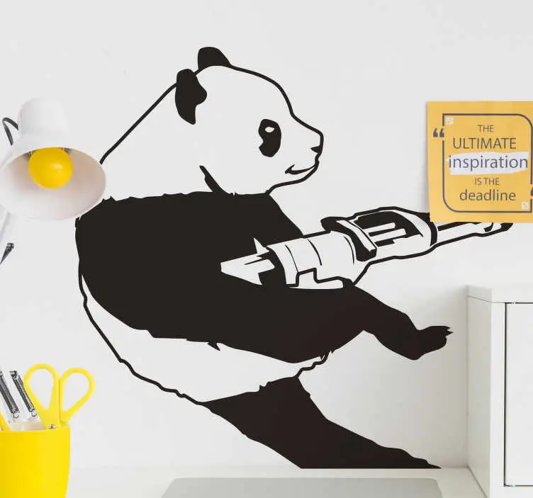 Bankig panda vinyl väggkonst Utförsäljning