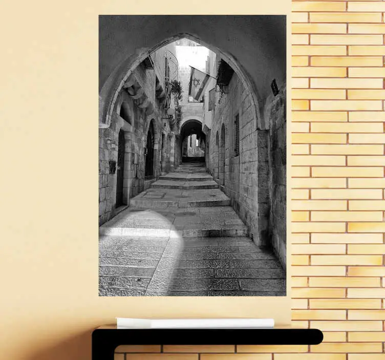 Gatan i jerusalem vardagsrum vägg inredning Trygg betalning