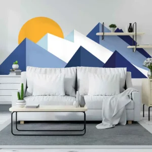 Nyhet Mont blanc geometrisk vardagsrummet väggklistermärke
