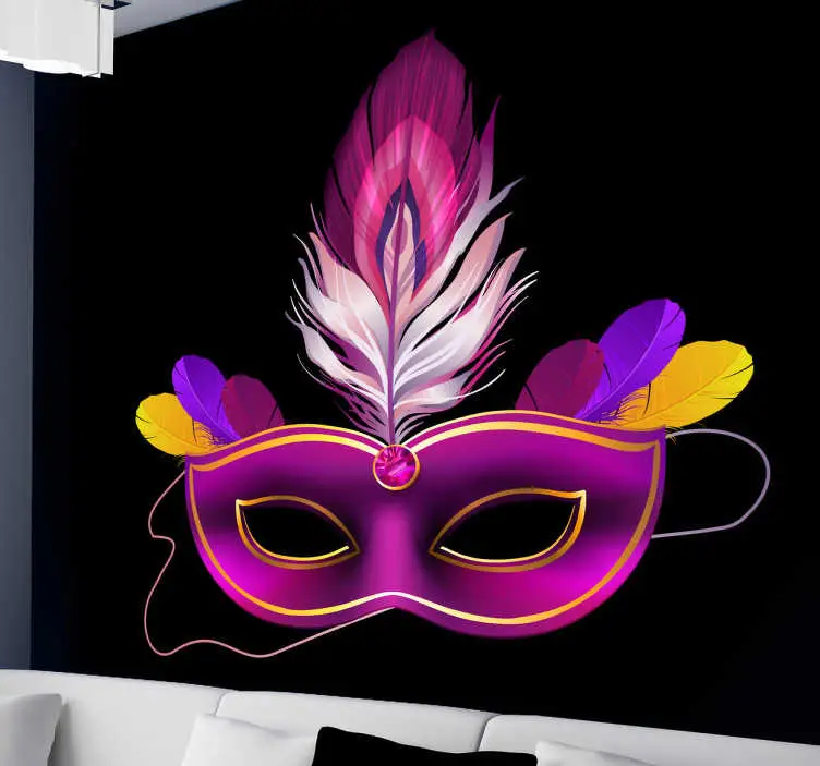 Rabatt Colombina lila mask dekorativa dekaler