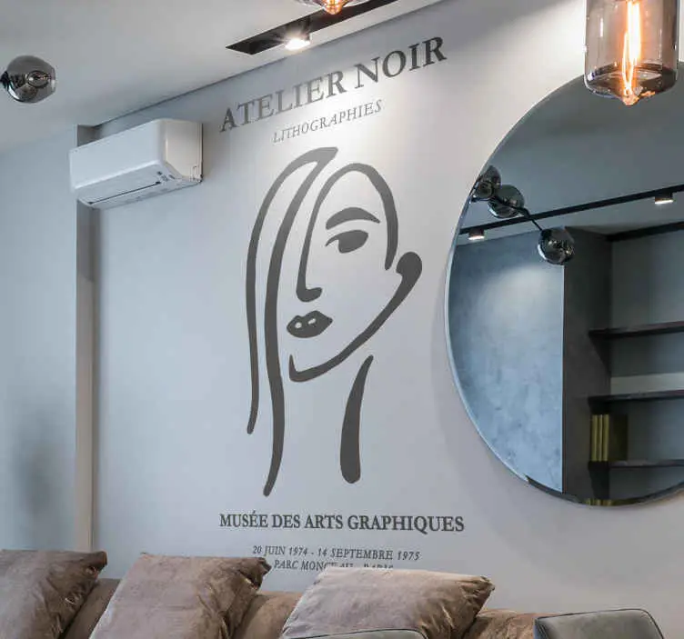 Atelier noir vinyl väggkonst Beställ nu