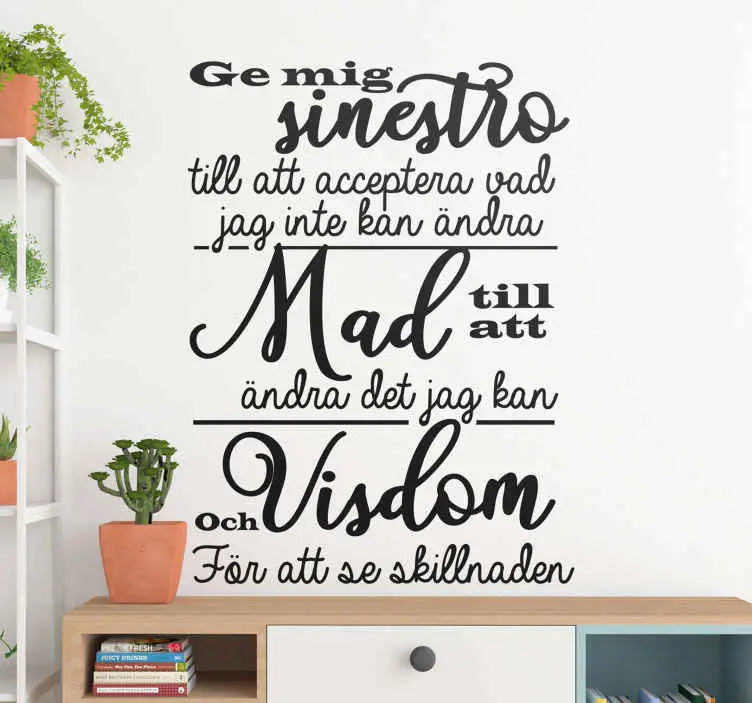 Mod att ändra saker motiverande väggdekor Beställ nu