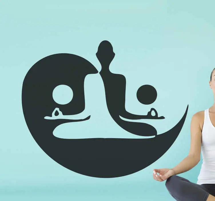 Rea Yin yang yoga emoji väggdekor