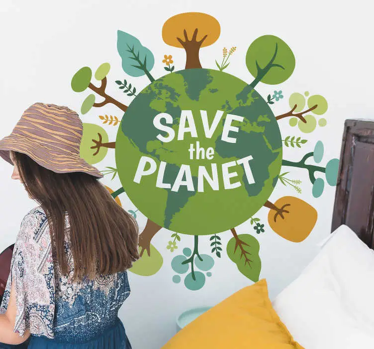 Rädda planet väggdekal Säker betalning