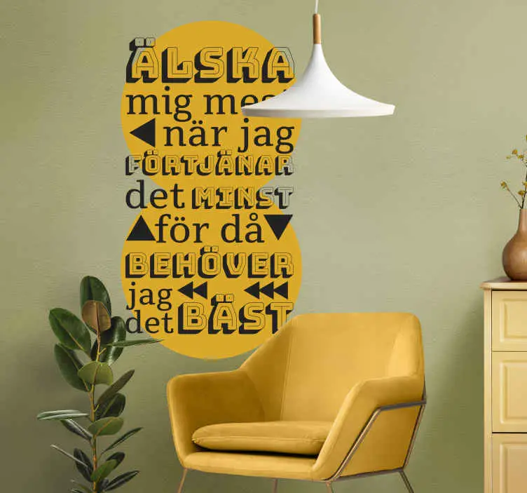 Endast denna vecka Älska mig populärt ordspråksdekal