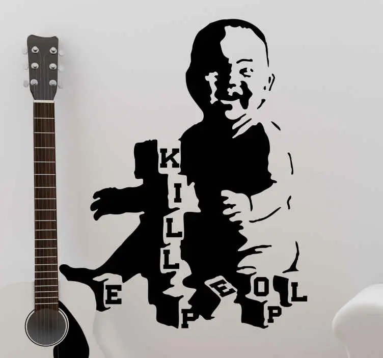 Kill baby vinyl wall art decal Endast denna vecka