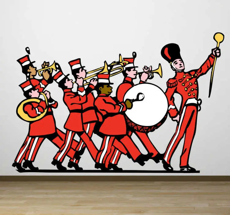 Marcherande band dekorativa dekaler Rabatter