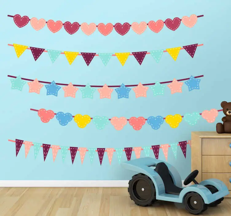 Bunting banners dekaluppsättning Snabb leverans