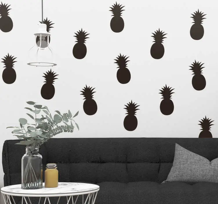 Outlet Monocolor pineaple vardagsrum vägg inredning