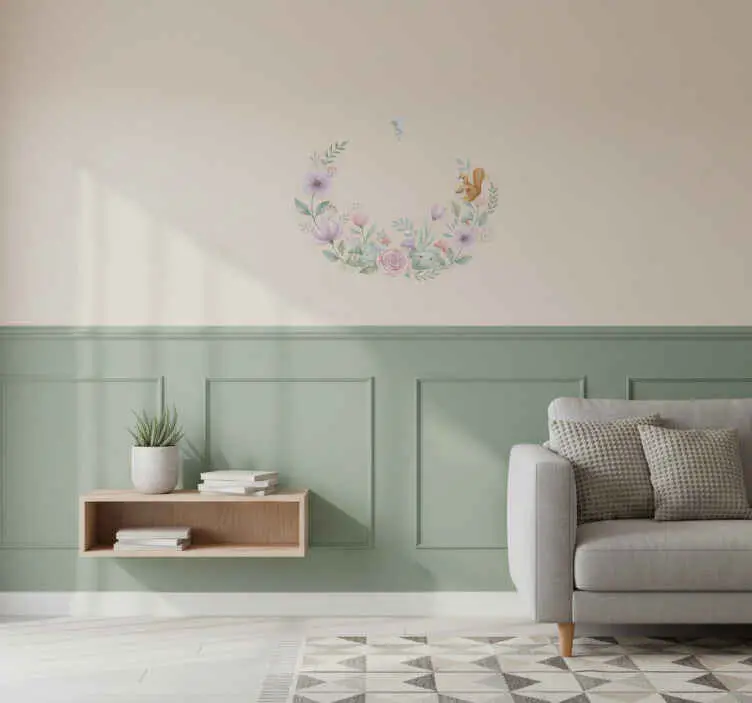 Köp nu Fairy garden floral wallsticker