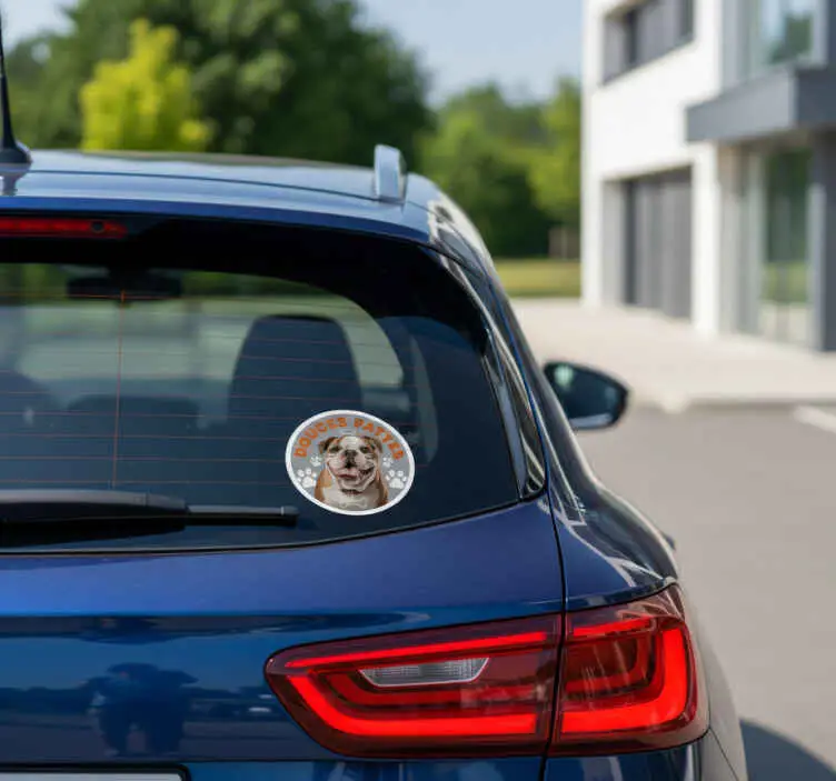 Trygg betalning Bildekaler douces pattes engelsk bulldog