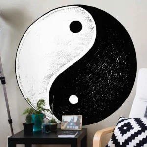 Yin yang-symbolen Väggklistermärken djur Begränsat antal
