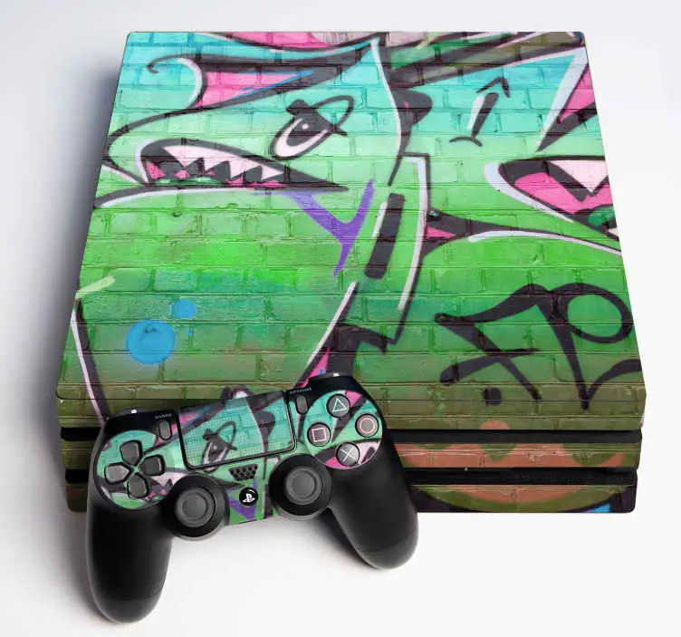Erbjudandepris Graffiti design för playstation 4 dekal