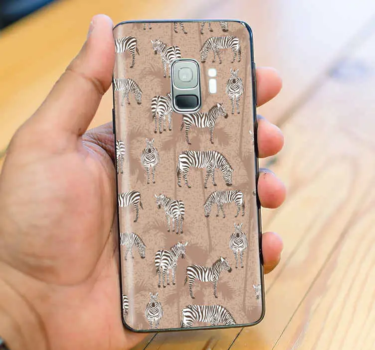Billig Zebra och palmer bruna samsung dekaler