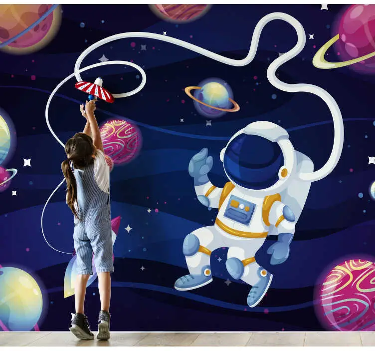 Barns fototapeter astronaut i rymden Rabatt
