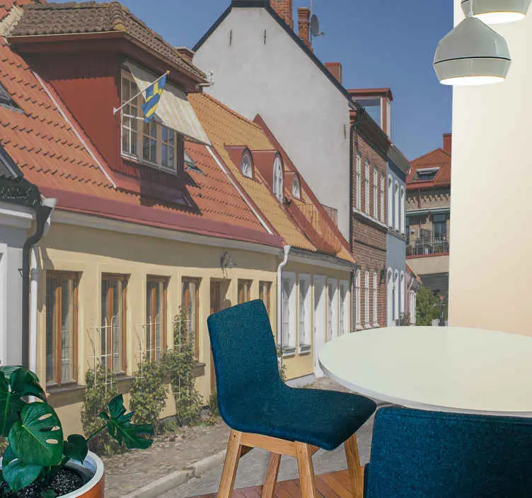 Ystad stadsbild fototapeta Säker betalning