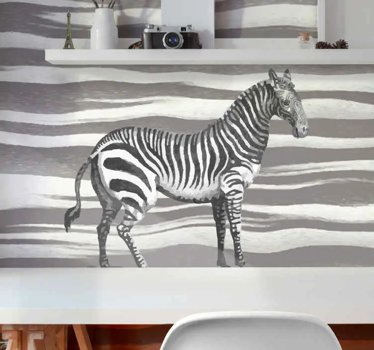 Zebra randiga mönster Fototapeter djur Billigare