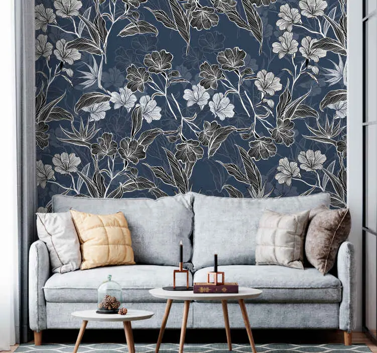 Reapris Fototapeter blommor elegant blommönster