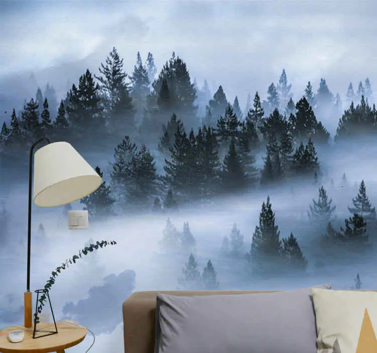 Rea Fototapeter natur dimhöga granskogar