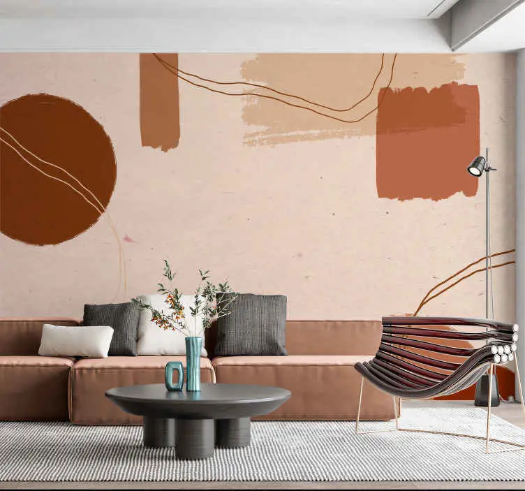 Abstrakt design fototapet terrakotta Endast idag