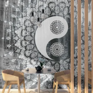 Ying yang paisley zen tapeter Premium