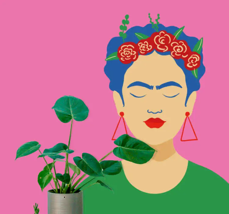 Frida kahlo popkonstdesign fototapet fototapeter Extra rabatt