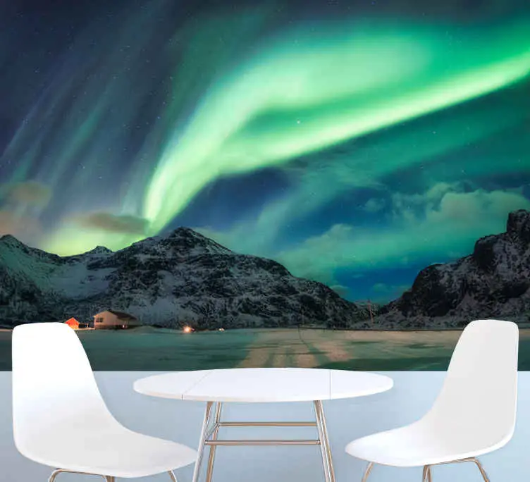 Norrsken i vinter naturmålningar Köp online