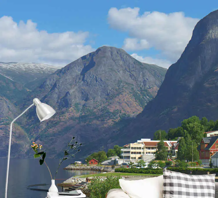 Drömmande norska landskap naturmålningar Sänkt pris