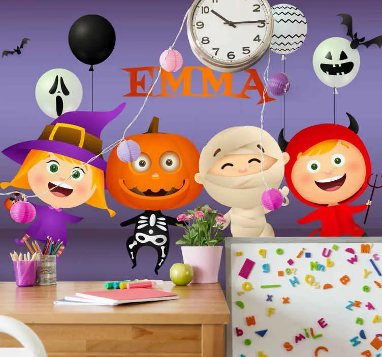 Lycklig halloween teckning fototapet Populärt val