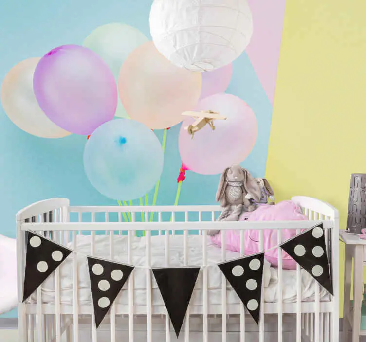 Fototapeter barnens färgglad ballonguppsättning Snabb leverans