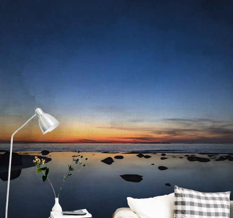 Fototapeter natur lugn solnedgång reflektioner Endast idag