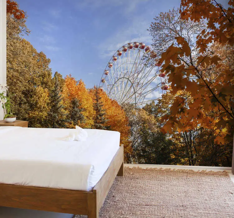 Fototapeter Äktenskap ferris wheel höst Kampanjpris
